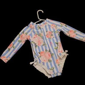 XOX Betsey Floral Stripe Swimwear rashguard. Like new!!